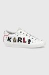 Шкіряні черевики Karl Lagerfeld Skool колір білий Шкіряні черевики Karl Lagerfeld Skool колір білий