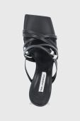 Шльопанці Karl Lagerfeld Pyramide жіночі колір чорний каблук блок