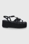 Сандалі Karl Lagerfeld Gable Lo жіночі колір чорний на платформі Сандалі Karl Lagerfeld Gable Lo жіночі колір чорний на платформі