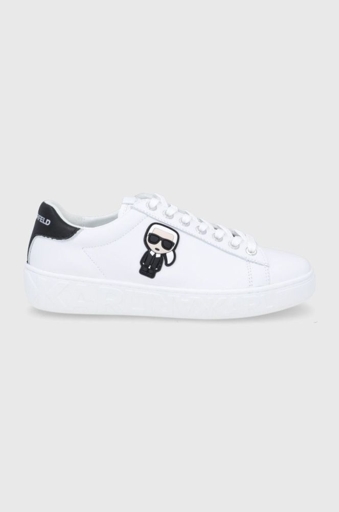 Шкіряні черевики Karl Lagerfeld Kupsole Iii колір білий (2094119)