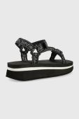 Сандалі Karl Lagerfeld Velocita Wedge жіночі колір чорний на платформі