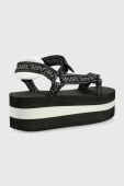 Сандалі Karl Lagerfeld Velocita Hi Wedge жіночі колір чорний на платформі
