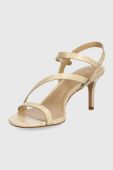 Шкіряні сандалі Lauren Ralph Lauren Landyn колір бежевий (2267503)