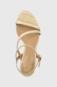 Шкіряні сандалі Lauren Ralph Lauren Landyn колір бежевий (2267503)