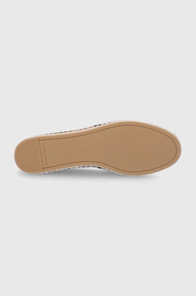 Шкіряні еспадрилі Tory Burch Eleanor Espadrille колір чорний фото 5