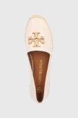 Шкіряні еспадрилі Tory Burch Eleanor Espadrille колір бежевий