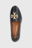Шкіряні балетки Tory Burch Eleanor Loafer жіноче колір чорний