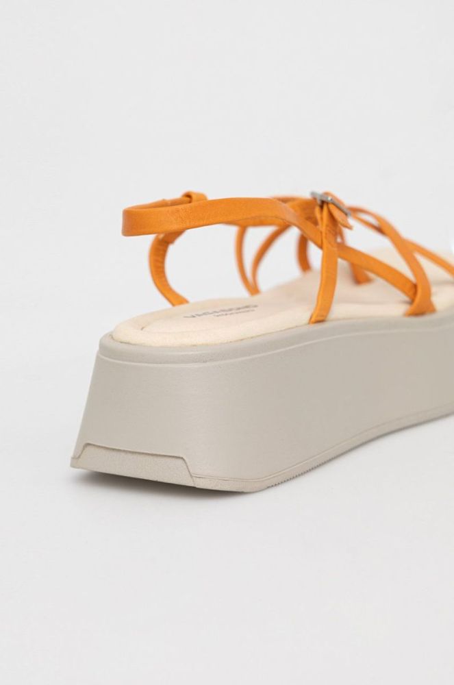 Шкіряні сандалі Vagabond Shoemakers Courtney жіночі колір помаранчевий фото 3
