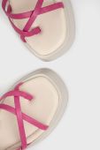 Шкіряні сандалі Vagabond Shoemakers Courtney жіночі колір рожевий на платформі (2505668)