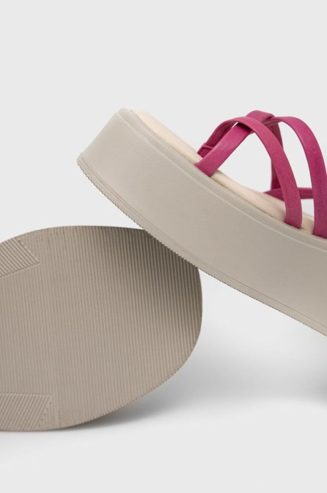 Шкіряні сандалі Vagabond Shoemakers Courtney жіночі колір рожевий на платформі (2505668) фото 5
