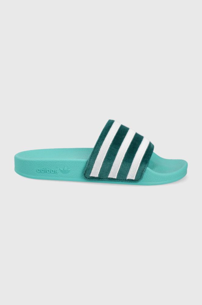 Шльопанці adidas Originals Adilette GX3371 жіночі колір бірюзовий GX3371-MNRS/WHT