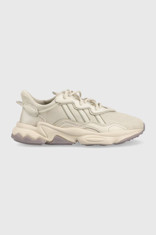 Замшеві кросівки adidas Originals Ozweego колір сірий GY6177-BRWN/FEGRY