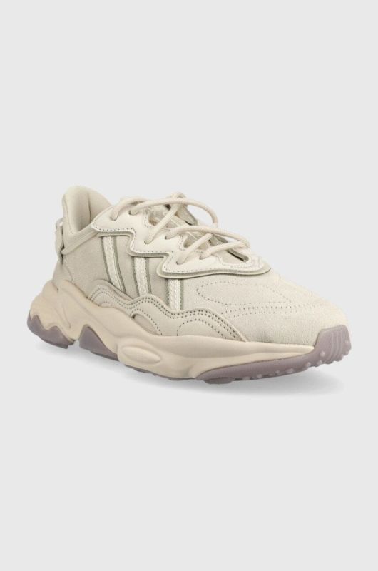 Замшеві кросівки adidas Originals Ozweego колір сірий GY6177-BRWN/FEGRY фото 2
