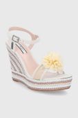 Сандалі Pepe Jeans Ohara New Rainbow жіночі колір кремовий на танкетці