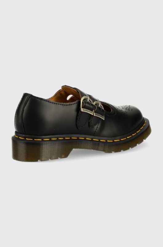Шкіряні туфлі Dr. Martens жіночі колір чорний на плоскому ходу DM12916001.8065.Mary-Black.Smth фото 2