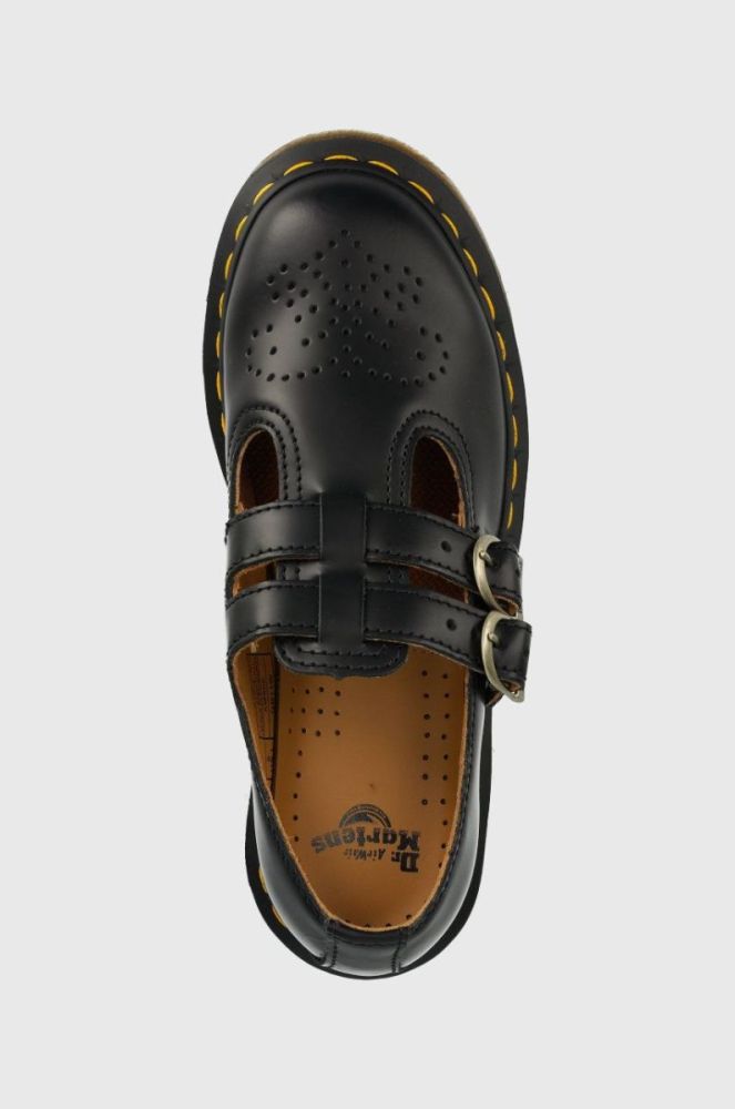 Шкіряні туфлі Dr. Martens жіночі колір чорний на плоскому ходу DM12916001.8065.Mary-Black.Smth фото 4