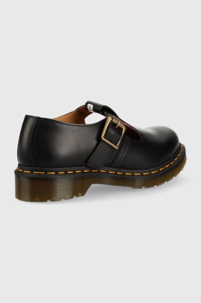 Шкіряні туфлі Dr. Martens жіночі колір чорний на плоскому ходу DM14852001.Polley-Black.Smth фото 2