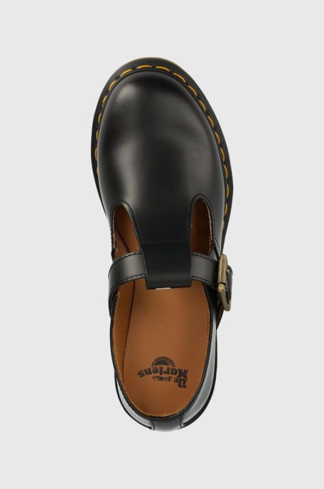 Шкіряні туфлі Dr. Martens жіночі колір чорний на плоскому ходу DM14852001.Polley-Black.Smth фото 4