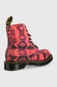 Замшеві черевики Dr. Martens жіночі колір рожевий на платформі DM27242500.1460.Pascal-Prpl.Sum.T