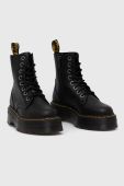 Шкіряні черевики Dr. Martens жіночі колір чорний на плоскому ходу (2449577)
