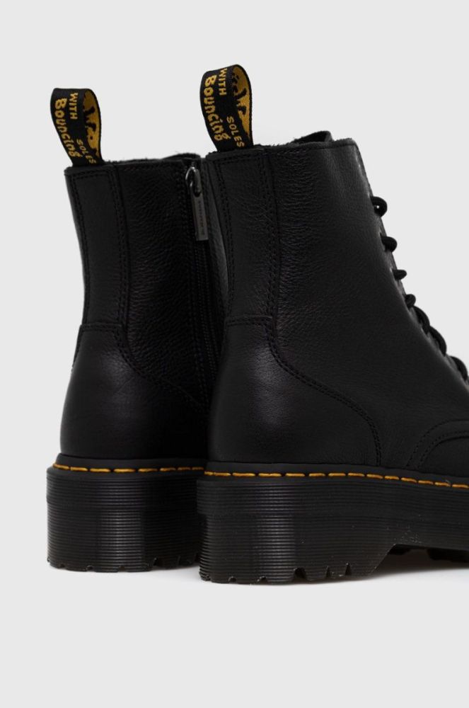 Шкіряні черевики Dr. Martens жіночі колір чорний на плоскому ходу (2449577) фото 3