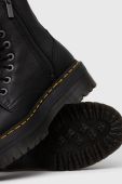Шкіряні черевики Dr. Martens жіночі колір чорний на плоскому ходу (2449577)