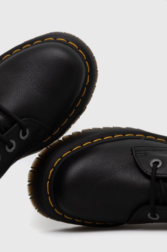 Шкіряні черевики Dr. Martens жіночі колір чорний на плоскому ходу (2449577) фото 5