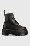 Шкіряні черевики Dr. Martens жіночі колір чорний на платформі DM26925001.1460.Pascal-Black.Pisa Шкіряні черевики Dr. Martens жіночі колір чорний на платформі DM26925001.1460.Pascal-Black.Pisa