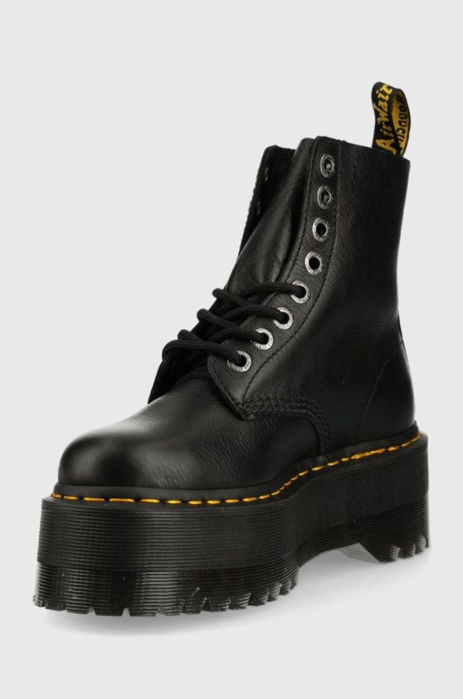 Шкіряні черевики Dr. Martens жіночі колір чорний на платформі DM26925001.1460.Pascal-Black.Pisa фото 3