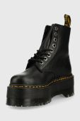 Шкіряні черевики Dr. Martens жіночі колір чорний на платформі DM26925001.1460.Pascal-Black.Pisa Шкіряні черевики Dr. Martens жіночі колір чорний на платформі DM26925001.1460.Pascal-Black.Pisa
