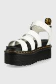 Шкіряні сандалі Dr. Martens жіночі колір білий на платформі DM27296100.Blaire.Quad-White.Hydr