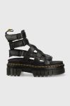 Шкіряні сандалі Dr. Martens Ricki Gladiator жіночі колір чорний на платформі DM27402001.Ricki.Gladi-Blck.Nap.L