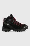 Черевики Salewa Alp Mate Mid жіночі колір чорний злегка утеплена Черевики Salewa Alp Mate Mid жіночі колір чорний злегка утеплена