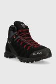 Черевики Salewa Alp Mate Mid жіночі колір чорний злегка утеплена Черевики Salewa Alp Mate Mid жіночі колір чорний злегка утеплена