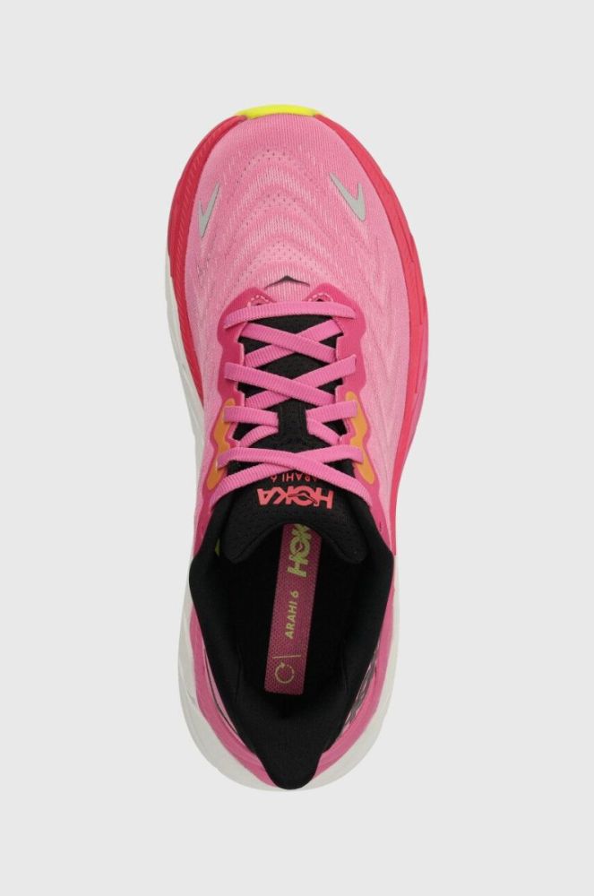 Бігові кросівки Hoka One One Arahi 6 колір рожевий фото 4