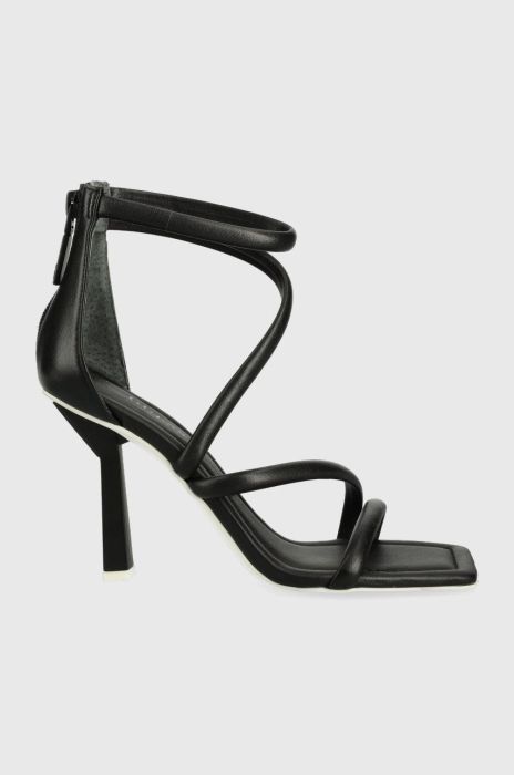 Шкіряні сандалі Guess Leance колір чорний