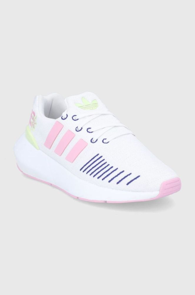 Дитячі черевики adidas Originals Swift Run GZ0798 колір білий фото 2