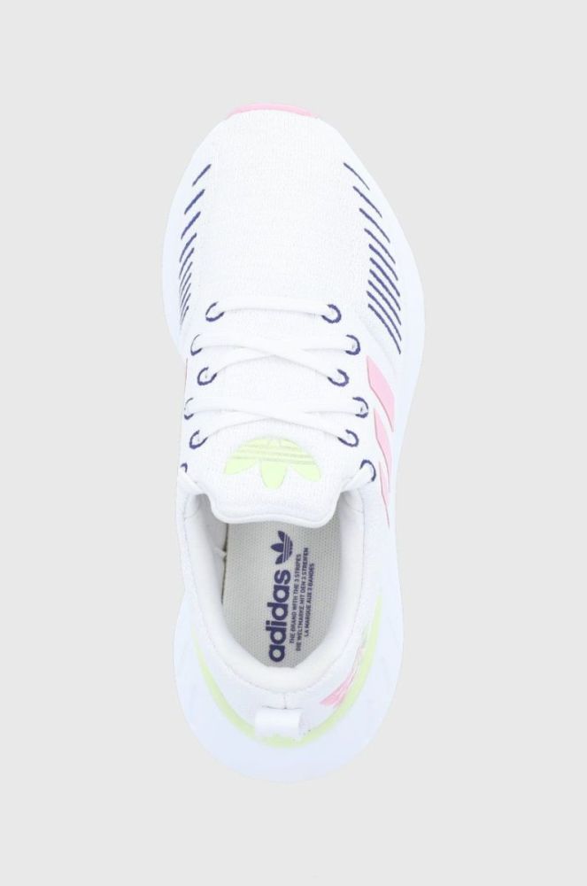 Дитячі черевики adidas Originals Swift Run GZ0798 колір білий фото 4