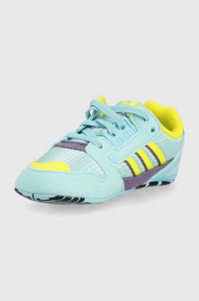 Дитячі тапочки adidas Originals колір блакитний фото 3