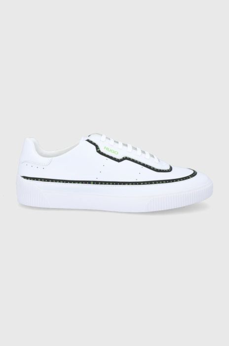 Шкіряні черевики Hugo колір білий