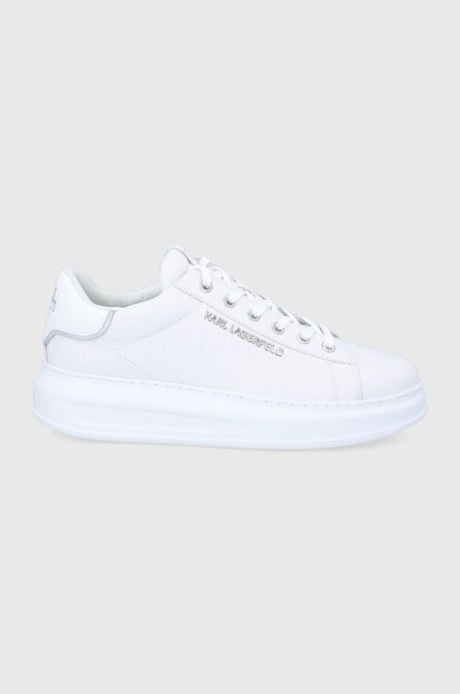 Шкіряні черевики Karl Lagerfeld Kapri Mens колір білий