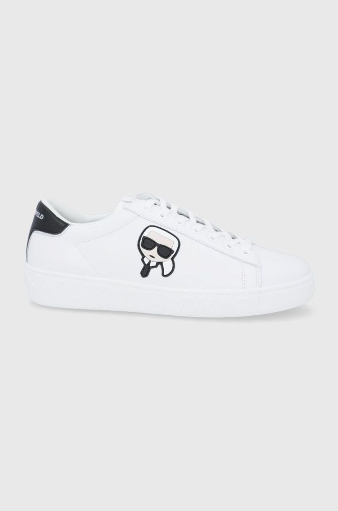Шкіряні черевики Karl Lagerfeld Kupsole Iii колір білий (2094408)