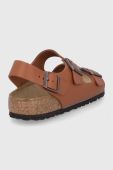 Шкіряні сандалі Birkenstock Milano чоловічі колір коричневий