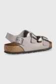 Шкіряні сандалі Birkenstock Milano чоловічі колір бежевий