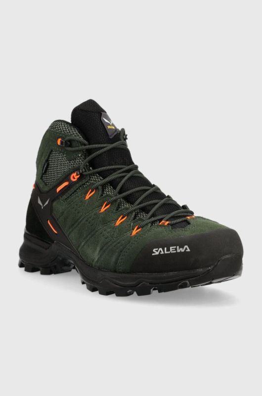 Черевики Salewa Alp Mate Mid чоловічі колір зелений утеплені фото 2
