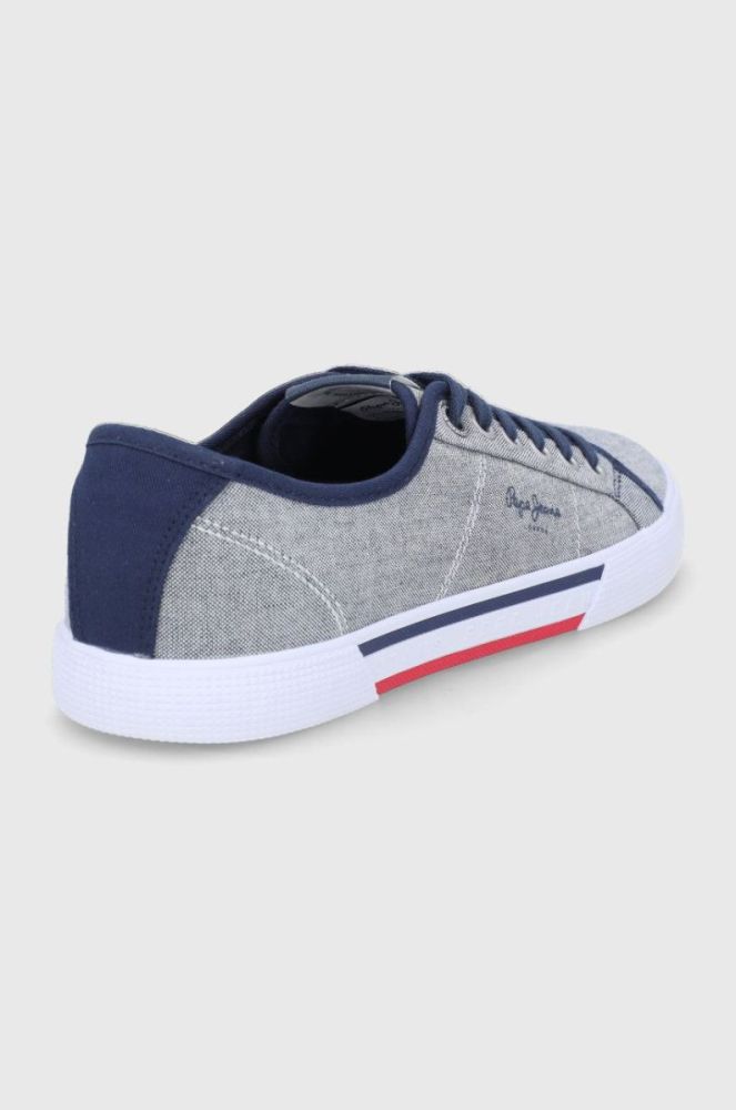 Кеди Pepe Jeans Brady Men Chambray чоловічі колір сірий фото 3