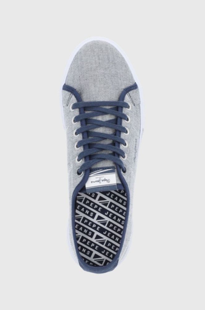 Кеди Pepe Jeans Brady Men Chambray чоловічі колір сірий фото 4