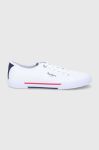 Кеди Pepe Jeans Brady Men Basic чоловічі колір білий Кеди Pepe Jeans Brady Men Basic чоловічі колір білий