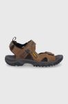 Шкіряні сандалі Keen Targhee III Open Toe чоловічі колір коричневий Шкіряні сандалі Keen Targhee III Open Toe чоловічі колір коричневий