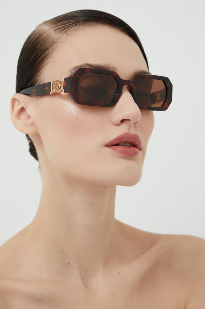 Сонцезахисні окуляри Swarovski жіночі колір коричневий (2084062)